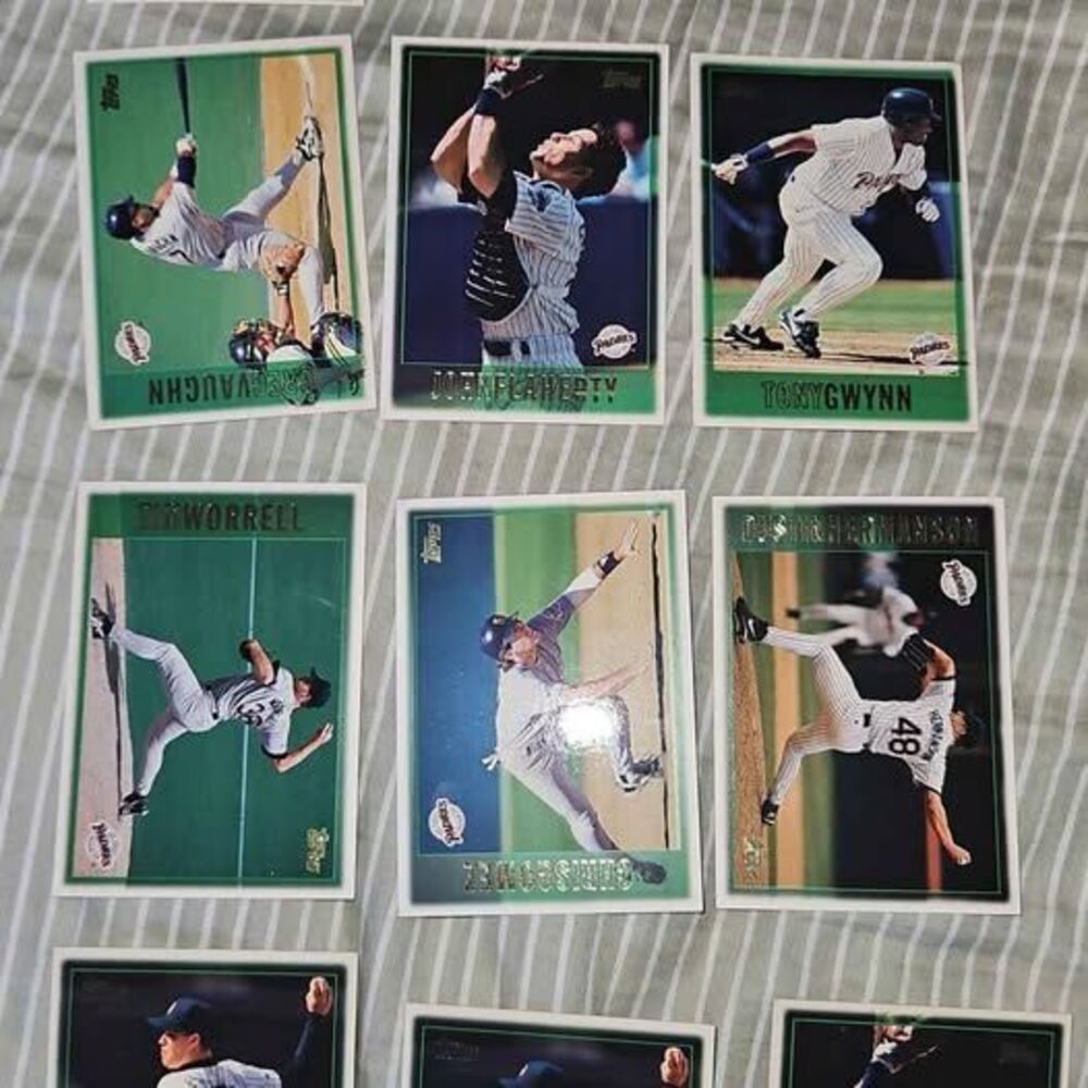 1997 Topps San Diego Padres Baseball Card Lot - Tony Gwynn, Greg Vaughn